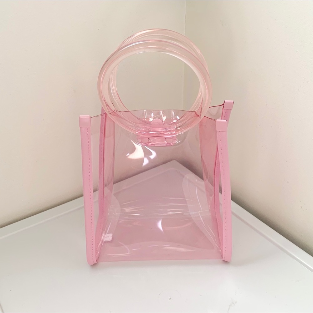 Cute clear baby pink mini bag
